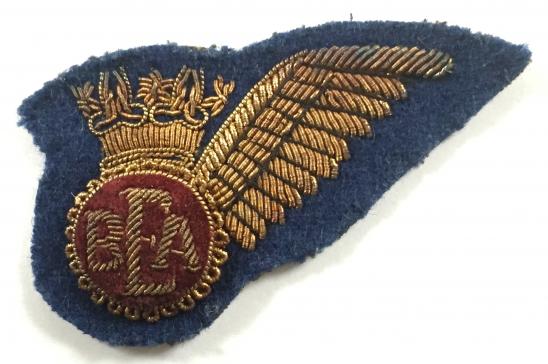 BEA Airline brevet gold bullion wing badge