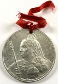 Queen Victoria 1897 Jubilee medal promoting Epps Cocoa