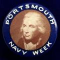 Portsmouth Navy Week fundraising celluloid tin button badge