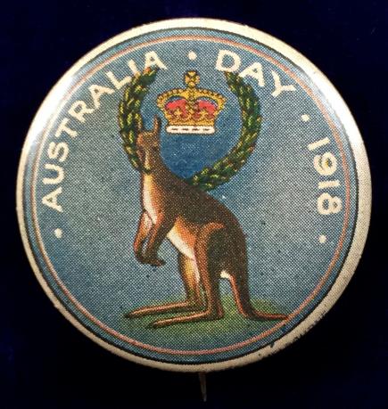 WW1 Australia Day 1918 fundraising kangaroo badge