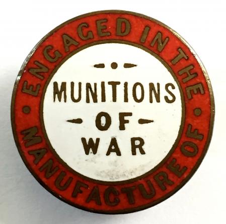 WW1 Engaged in the manufacture of munitions of war badge