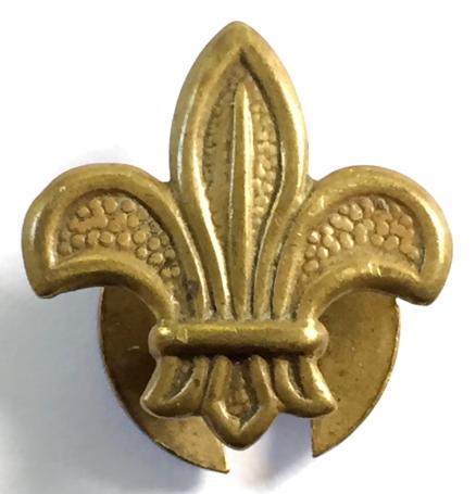 Boy Scouts first pattern brass arrowhead no stars lapel badge