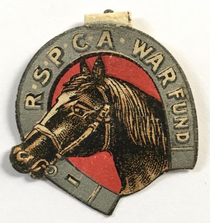 WW1 The RSPCA Fund For Sick & Wounded Horses war fund badge