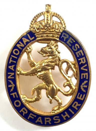 WW1 National Reserve Forfarshire scottish home front badge