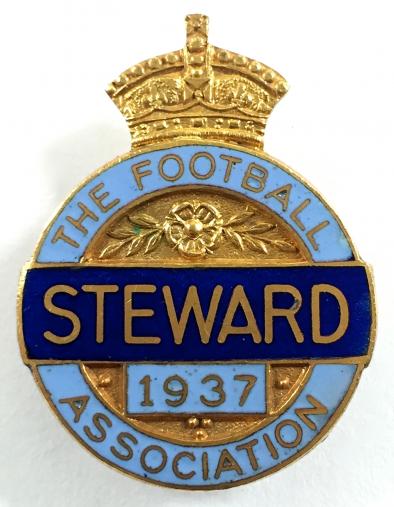 The Football Association 1937 steward badge