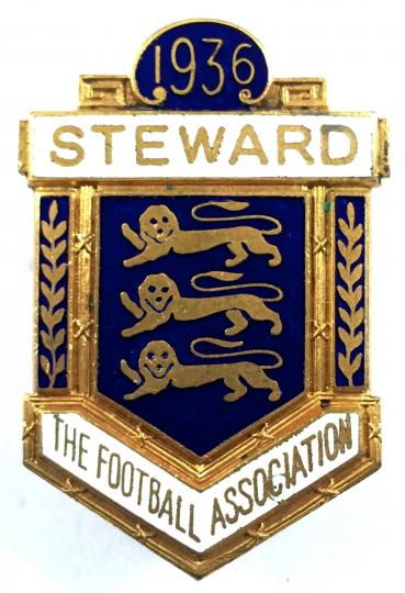 The Football Association 1936 Steward badge