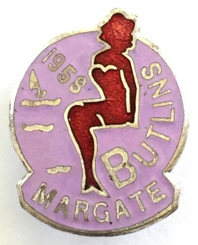 Butlins 1958 Margate Holiday Camp mermaid badge