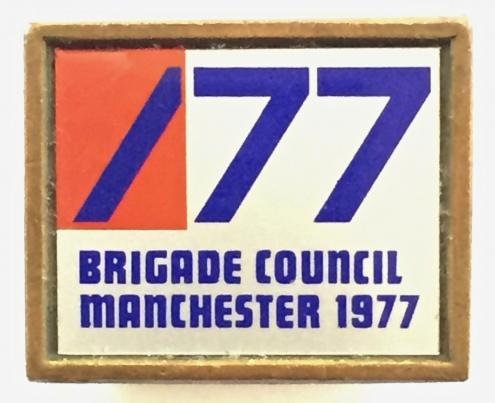 Boys Brigade Council Manchester 1977 officers Lapel badge