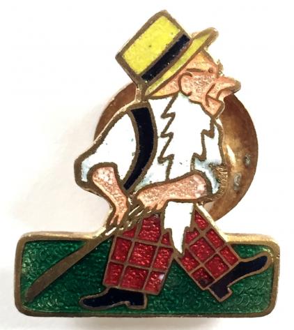 William Younger Brewery Father William mascot cricketer badge