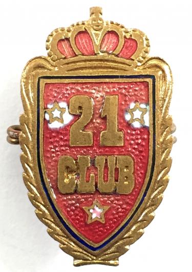 WW2 Butlins 21 Club servicemen 21st Army Group leave centre badge