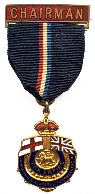 Junior Imperial and Constitutional League young conservatives chairman medal