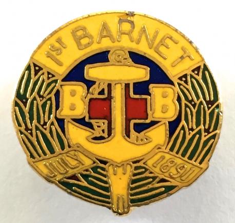 Boys Brigade 1st Barnet 1991 anniversary mufti badge