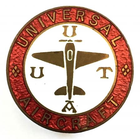 Universal Aircraft officially numbered identification badge c1940