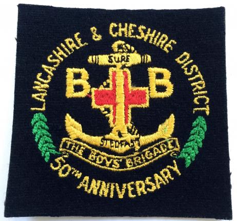 Lancashire & Cheshire Dist Boys Brigade 50th anniversary badge