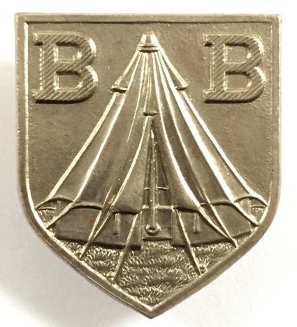 Boys Brigade campers proficiency badge 1927-1968 hatched B's