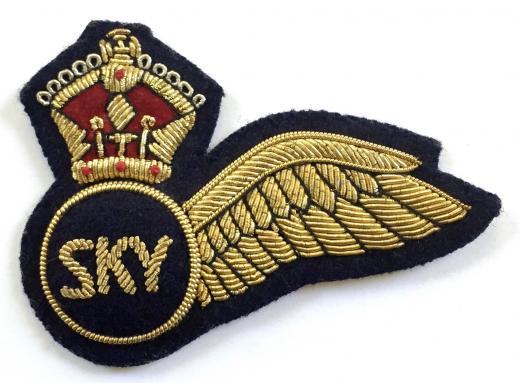 Laker Airways Skytrain aircrew gold bullion brevet wing badge c1977-1982