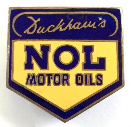 Duckhams NOL Motor Oils circa 1940s promotional badge