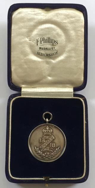 13th 18th Royal Hussars 1924 Inter Troop cricket winners cased medal