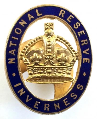 WW1 National Reserve Inverness Scottish home front badge