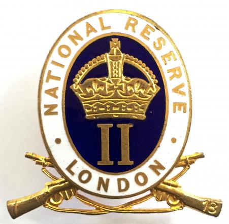 WW1 National Reserve Class II Lewisham London home front badge