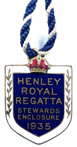 1935 Henley Royal Regatta stewards enclosure badge