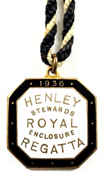 1936 Henley Royal Regatta stewards enclosure badge