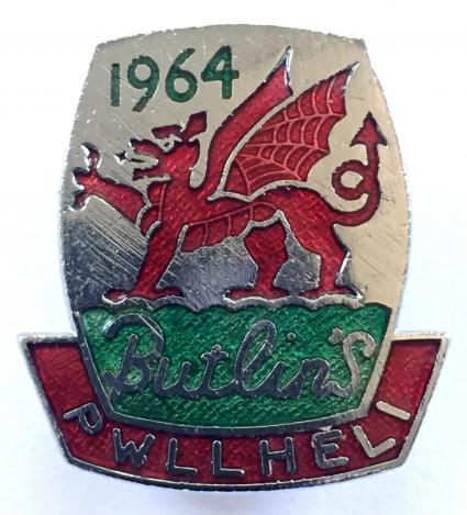 Butlins 1964 Pwllheli Holiday Camp Welsh dragon badge