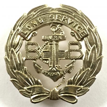 Boys Brigade long service nickel badge hatched B's 1927-1968 