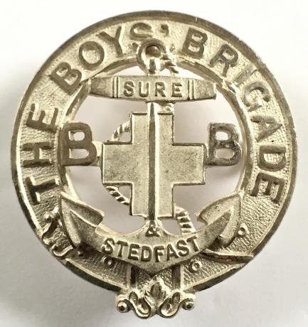 Boys Brigade officers post-1927 frosted silvered cap badge