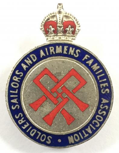 Soldiers Saliors & Airmens Families Assoc SSAFA Armed Forces badge