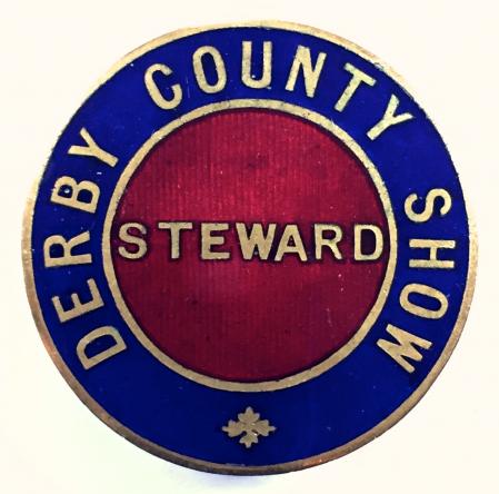 Derbyshire County Show Agricultural Showground Steward badge