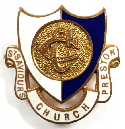St Saviour's Church Preston cycling club badge c1910