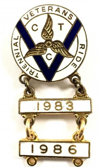Cyclists Touring Club triennial veterans ride 1983 1986 CTC badge