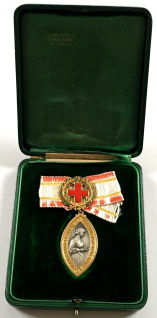 Florence Nightingale medal award by Huguenin Locle