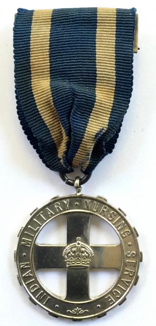 1927 - 1943 Indian Military Nursing Service silver nurses medal