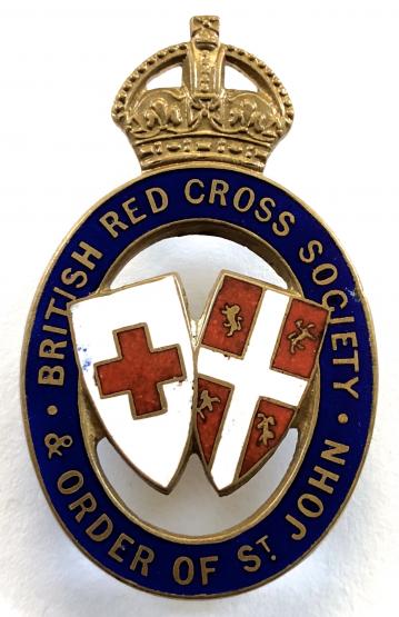 WW1 British Red Cross & Order of St John Officer's badge
