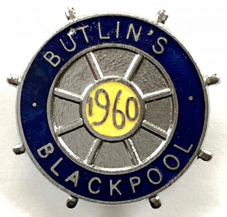 Butlins 1960 Blackpool ships wheel badge