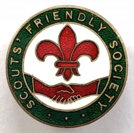 Scouts Friendly Society membership lapel badge by Collins London