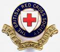 British Red Cross Society Officer gilt & enamel hat badge.