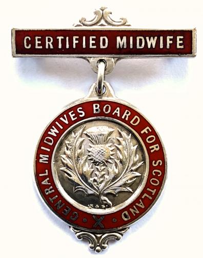 Central Midwives Board For Scotland certified midwife nurses badge