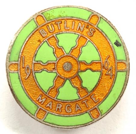 Butlins 1964 Margate Holiday Camp ships wheel badge.