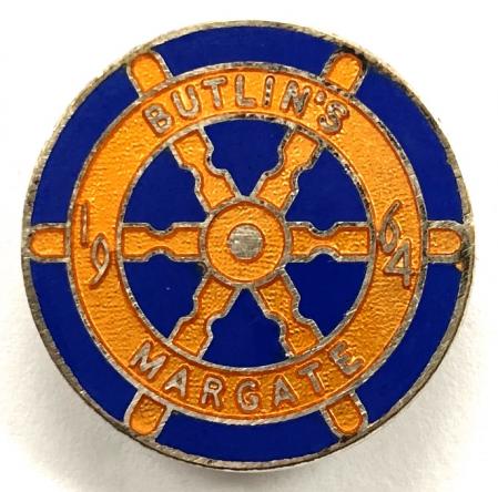 Butlins 1964 Margate Holiday Camp ships wheel badge.