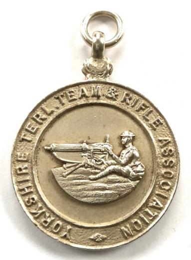 Yorkshire Territorial Team & Rifle Association 1937 silver shooting medal
