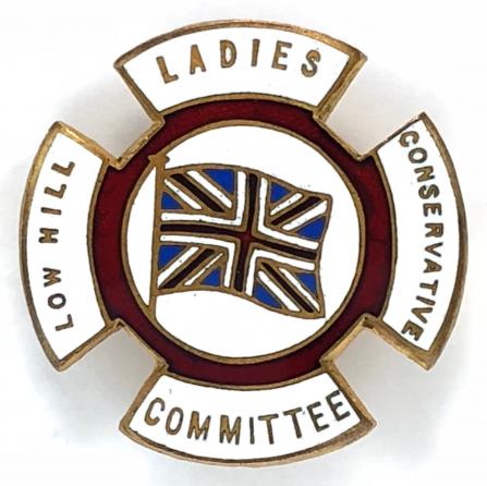 Low Hill Ladies Conservative Committee Wolverhampton political badge 