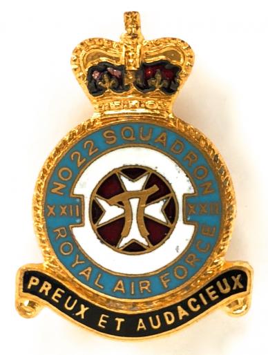 RAF No 22 Squadron Royal Air Force Badge circa 1950s.