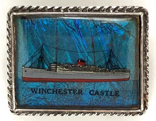 MV Winchester Castle Union-Castle Shipping Line silver badge.