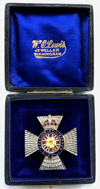 Primrose League Knights Imperial badge in presentation case