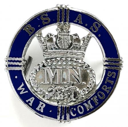WW2 British Ship Adoption Society Merchant Navy war comforts badge