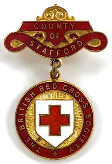 British Red Cross Society County of Stafford badge