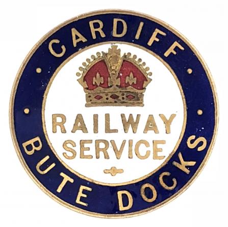 WW1 Cardiff Bute Docks Railway war service badge
